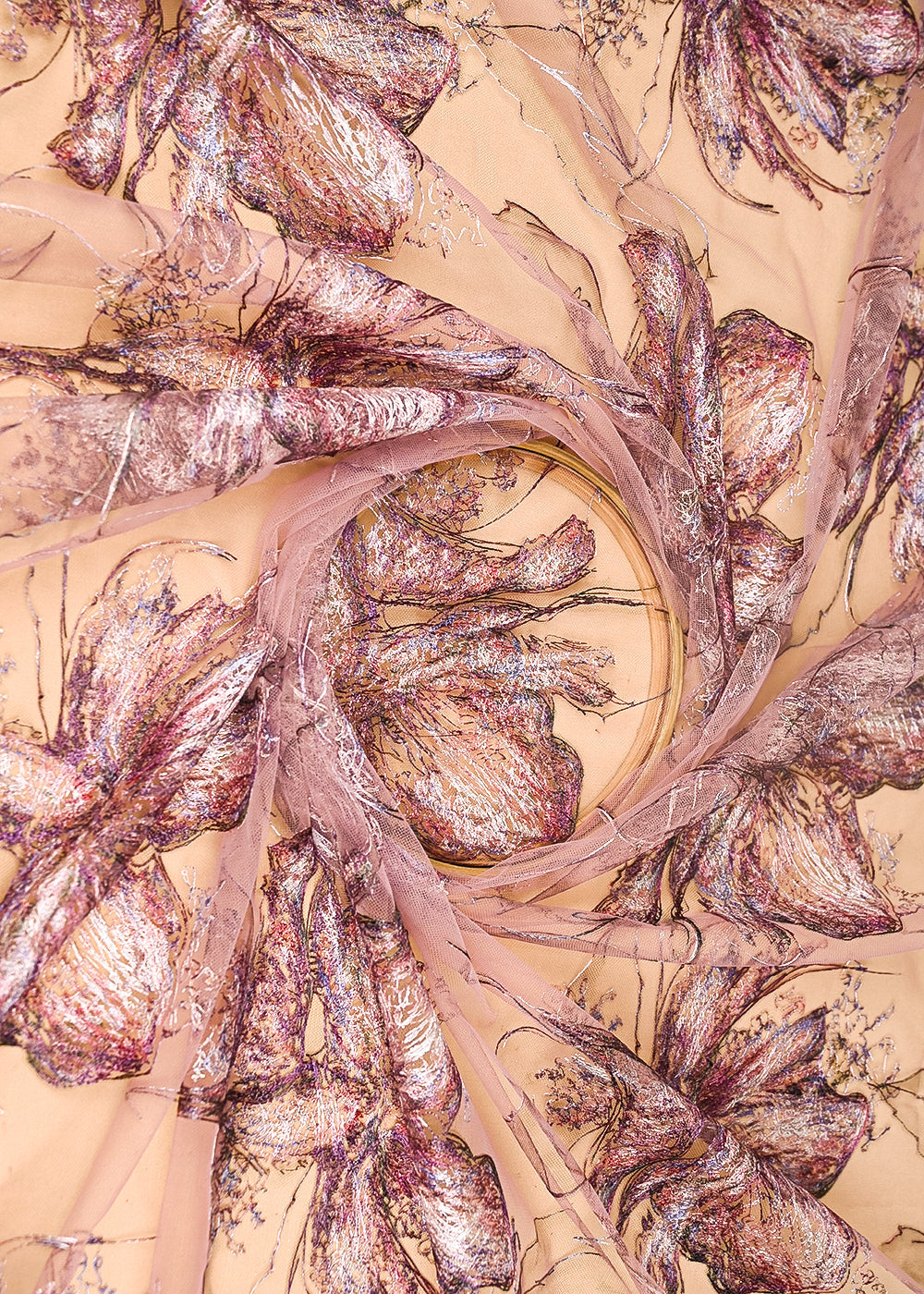 Onion-Pink-Imported-Net-Fabric-With-All-Over-Floral-Thread-Work-21972-close-view