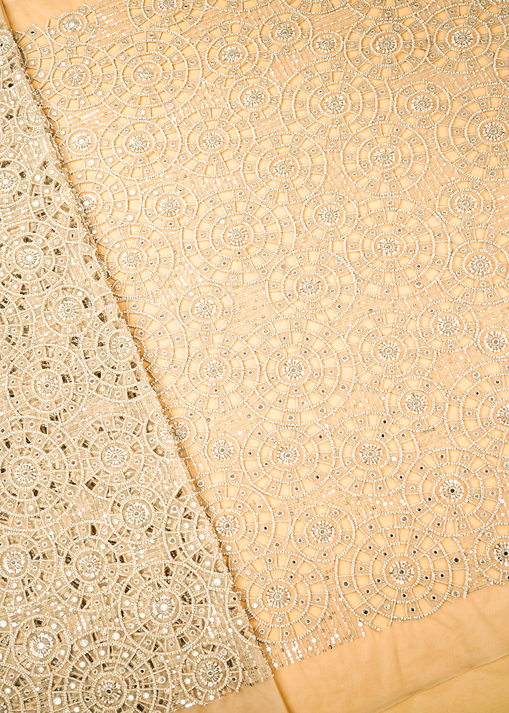 Golden-Imported-Net-Fabric-With-All-Over-Zari-Bead-Faux-Mirror-Katdana-And-Cutwork-21999-fabric-view