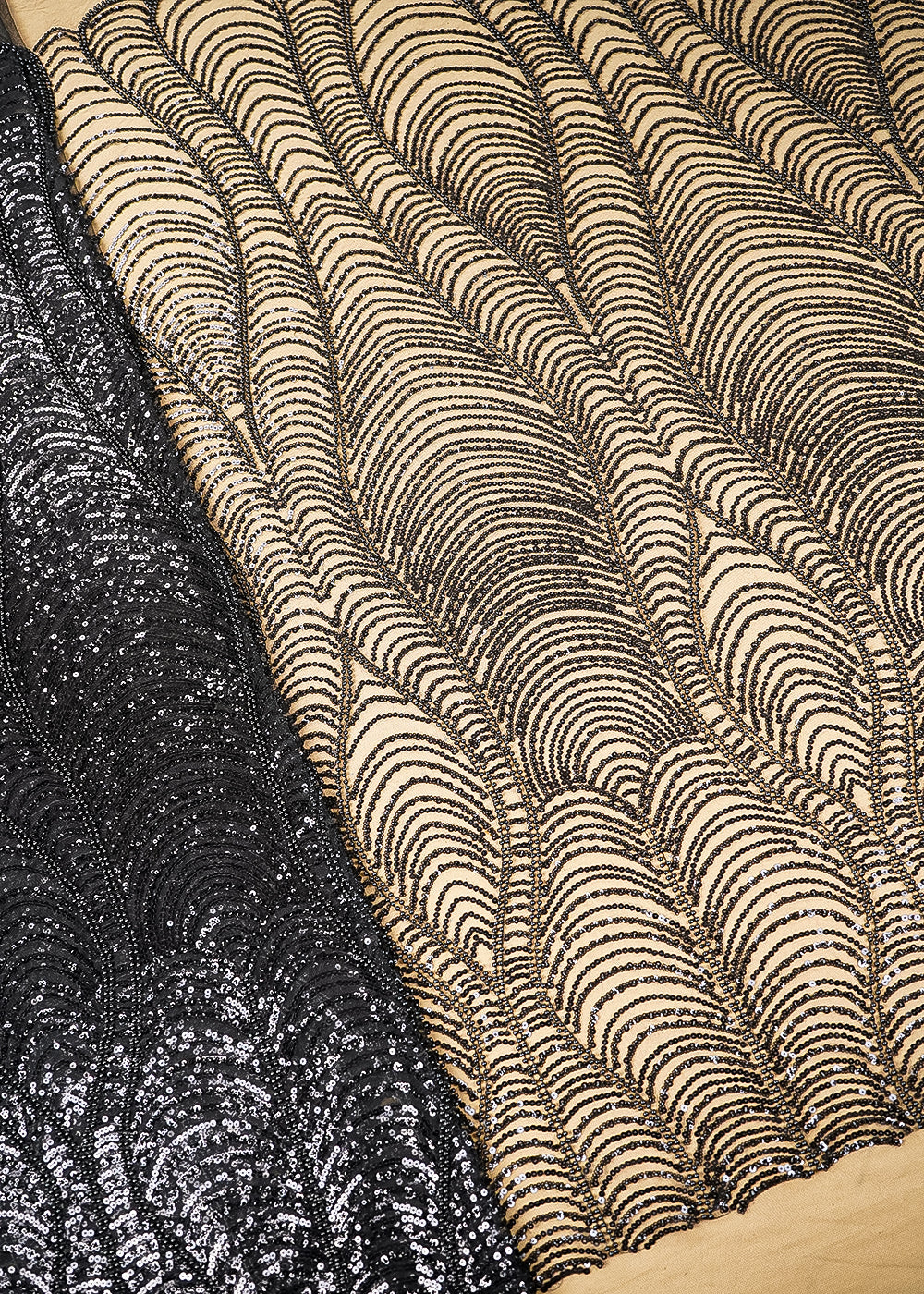 Black-Imported-Net-Fabric-With-All-Over-Katdana,-Sequins-And-Bead-Work-22082-work-details