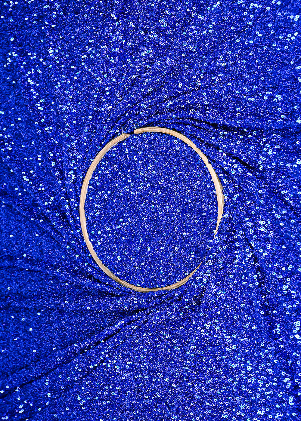 Royal Blue Net Fabric With All Over Sequins Work 22120