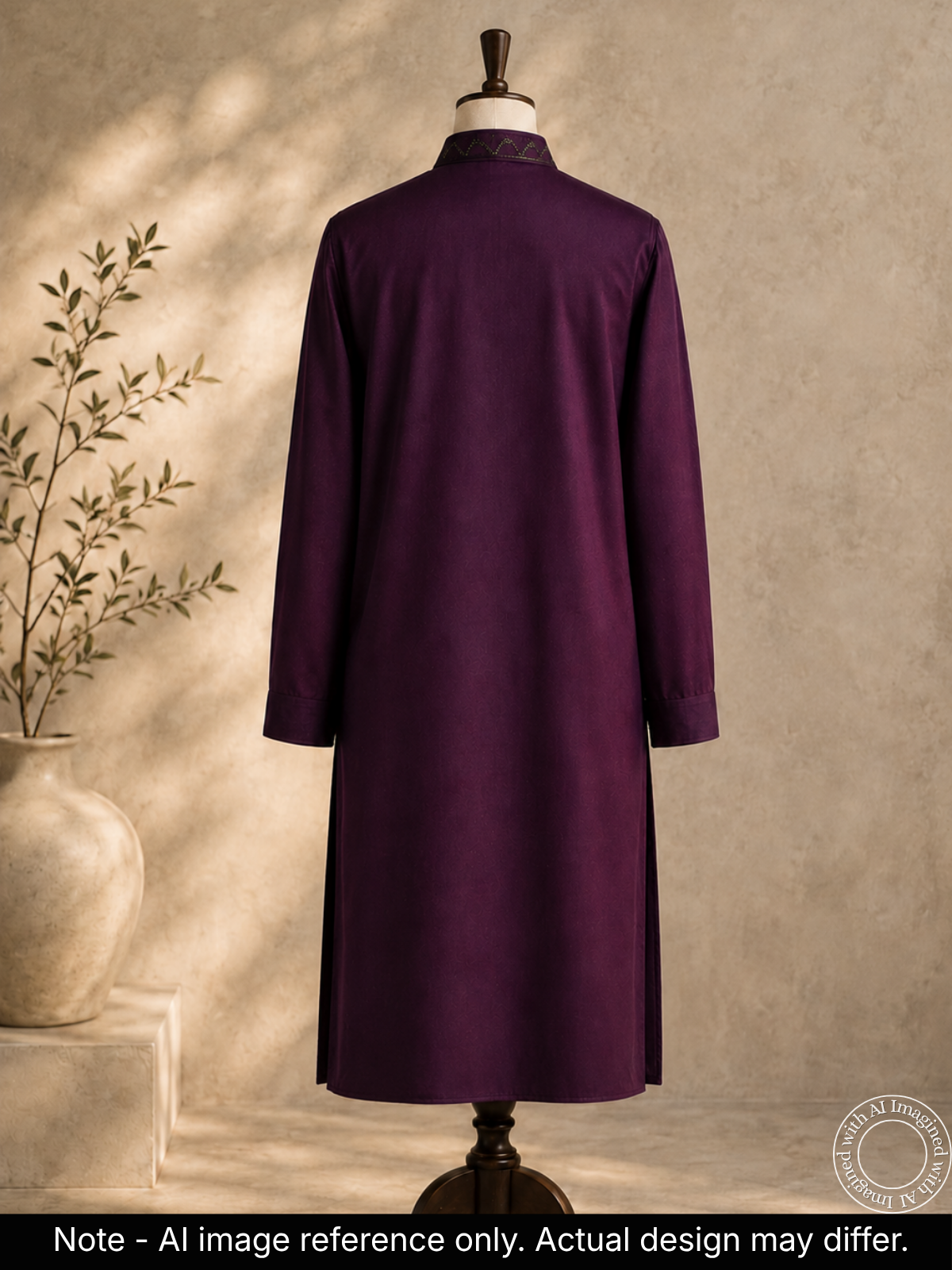 The Kohinoor - Unstitched Wine Kurta Fabric For Men 22186