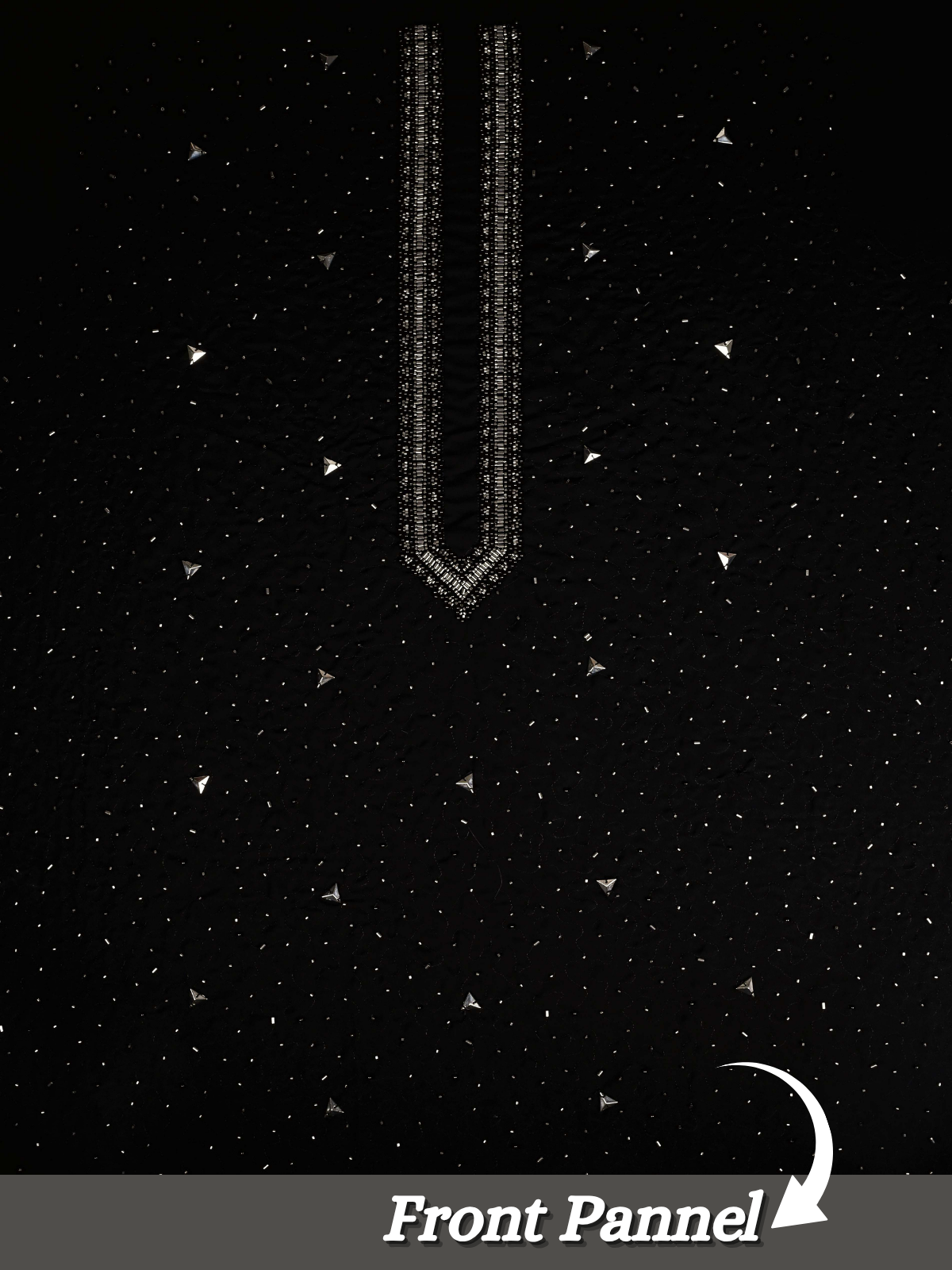 The Kohinoor - Unstitched Black Kurta Fabric For Men 22189