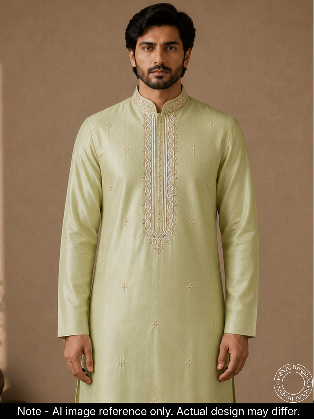 The Kohinoor - Unstitched Pista Green Kurta Fabric For Men 22194