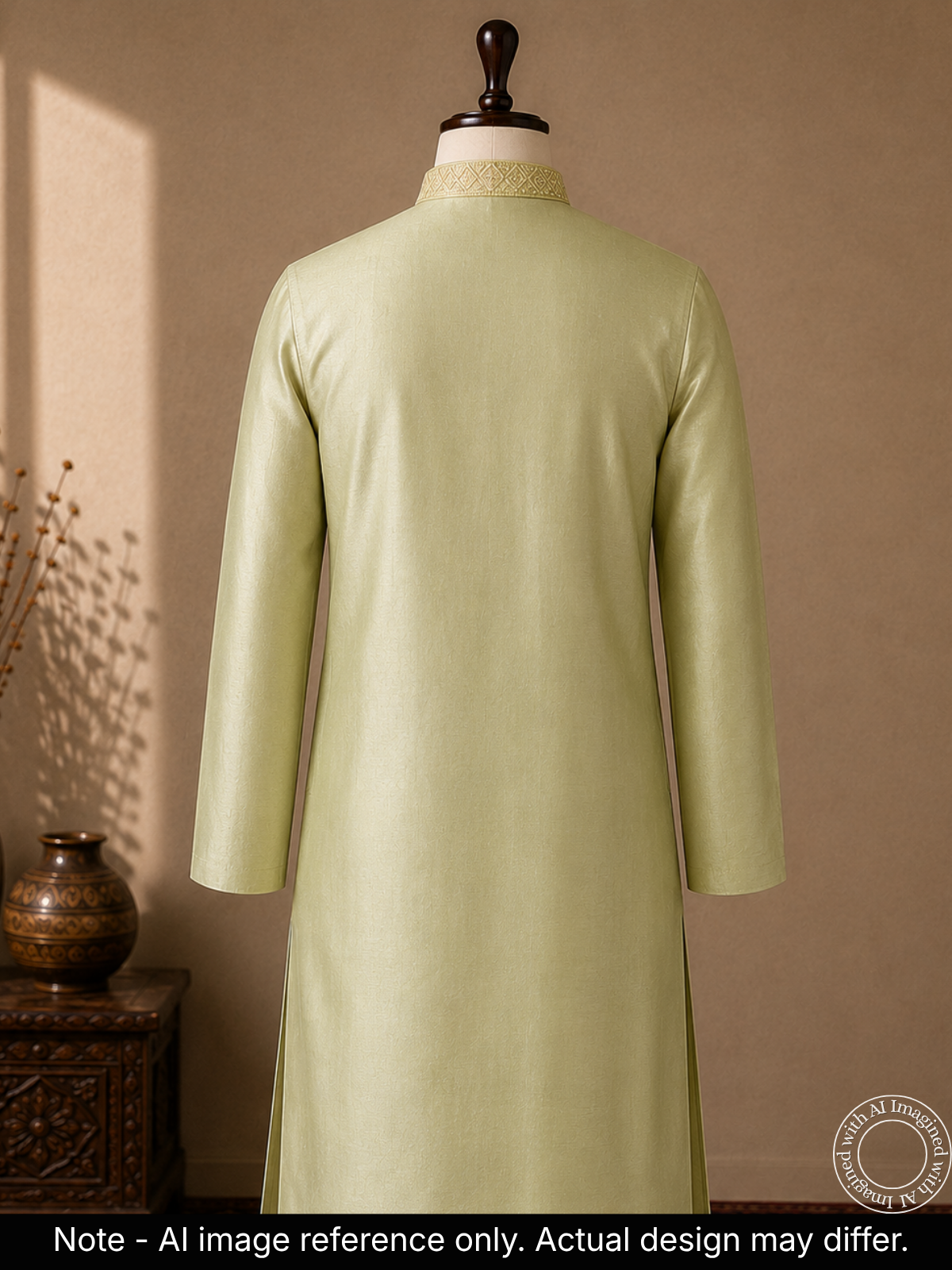 The Kohinoor - Unstitched Pista Green Kurta Fabric For Men 22194
