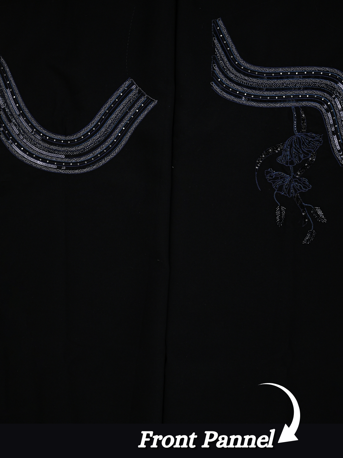 The Riwaayat - Unstitched Black Jodhpuri Jacket Fabric For Men 22198