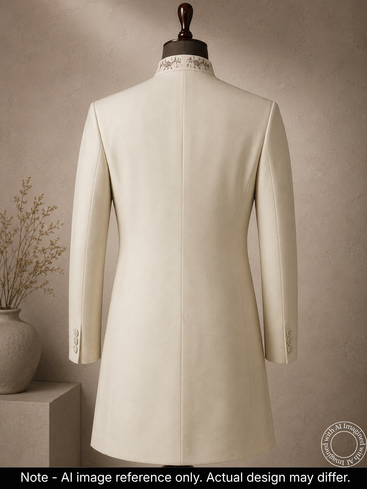 The Riwaayat -A Unstitched Off White Jodhpuri Jacket Fabric For Men 22205