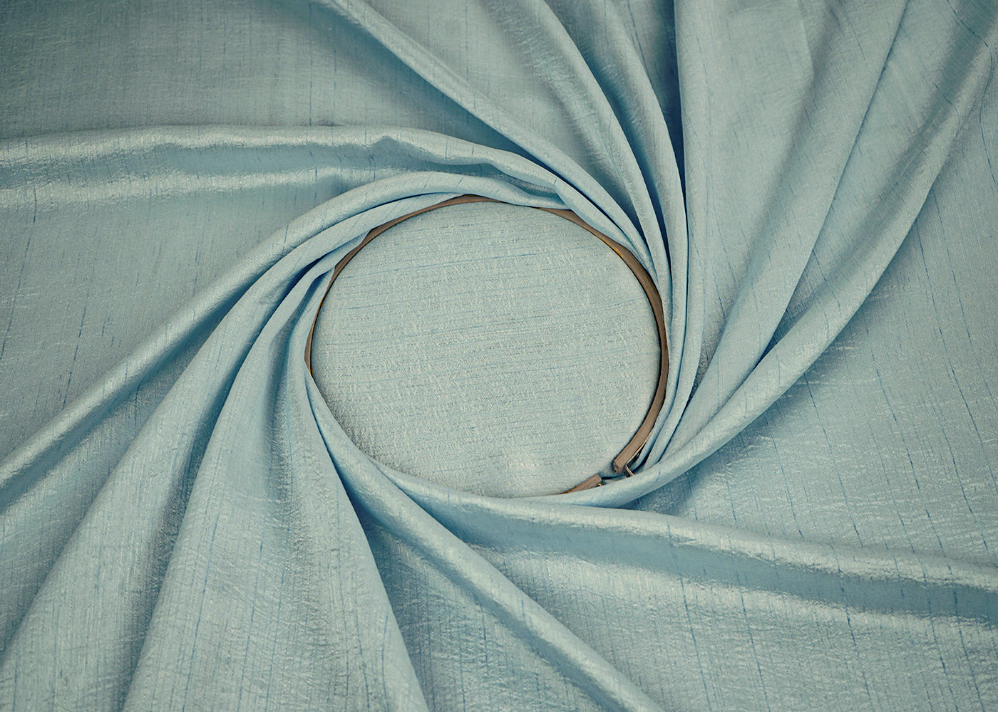 Ice Blue Colored Nysa Silk Fabric 22209(101)