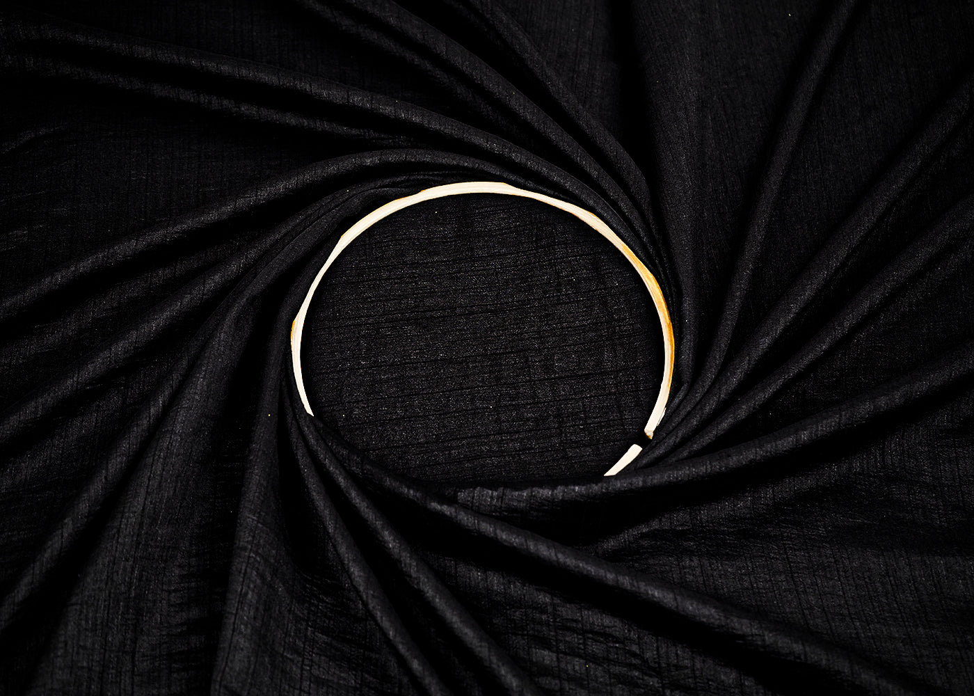 Black Colored Nysa Silk Fabric 22209(104)