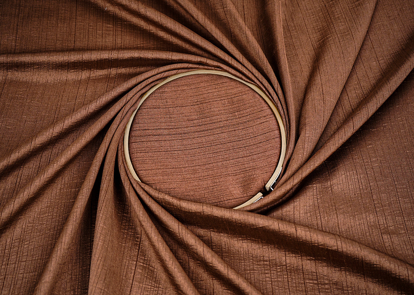 Light Brown Colored Nysa Silk Fabric 22209(106)