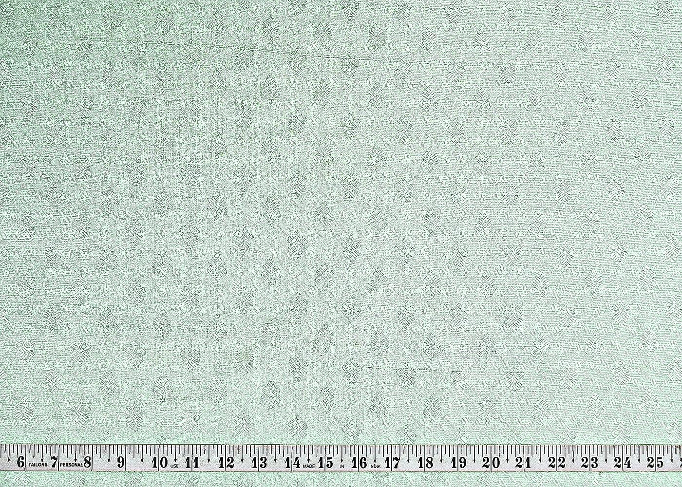 Mint-Green-Banarasi-Brocade-Fabric-With-All-Over-Self-Work-22217-measurement-view