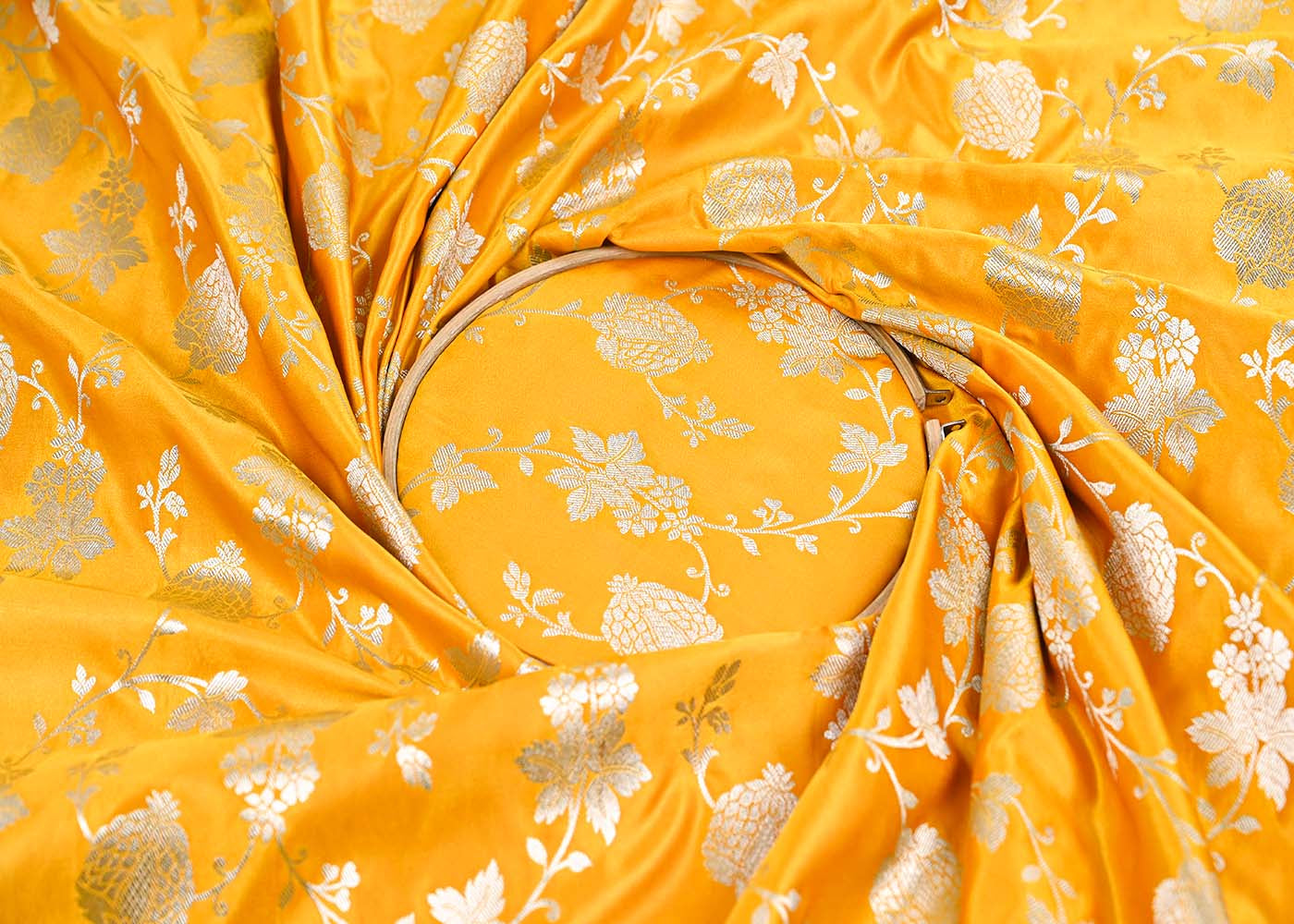 Mustard-Banarasi-Brocade-Fabric-With-All-Over-Zari-Handloom-22225-close-view
