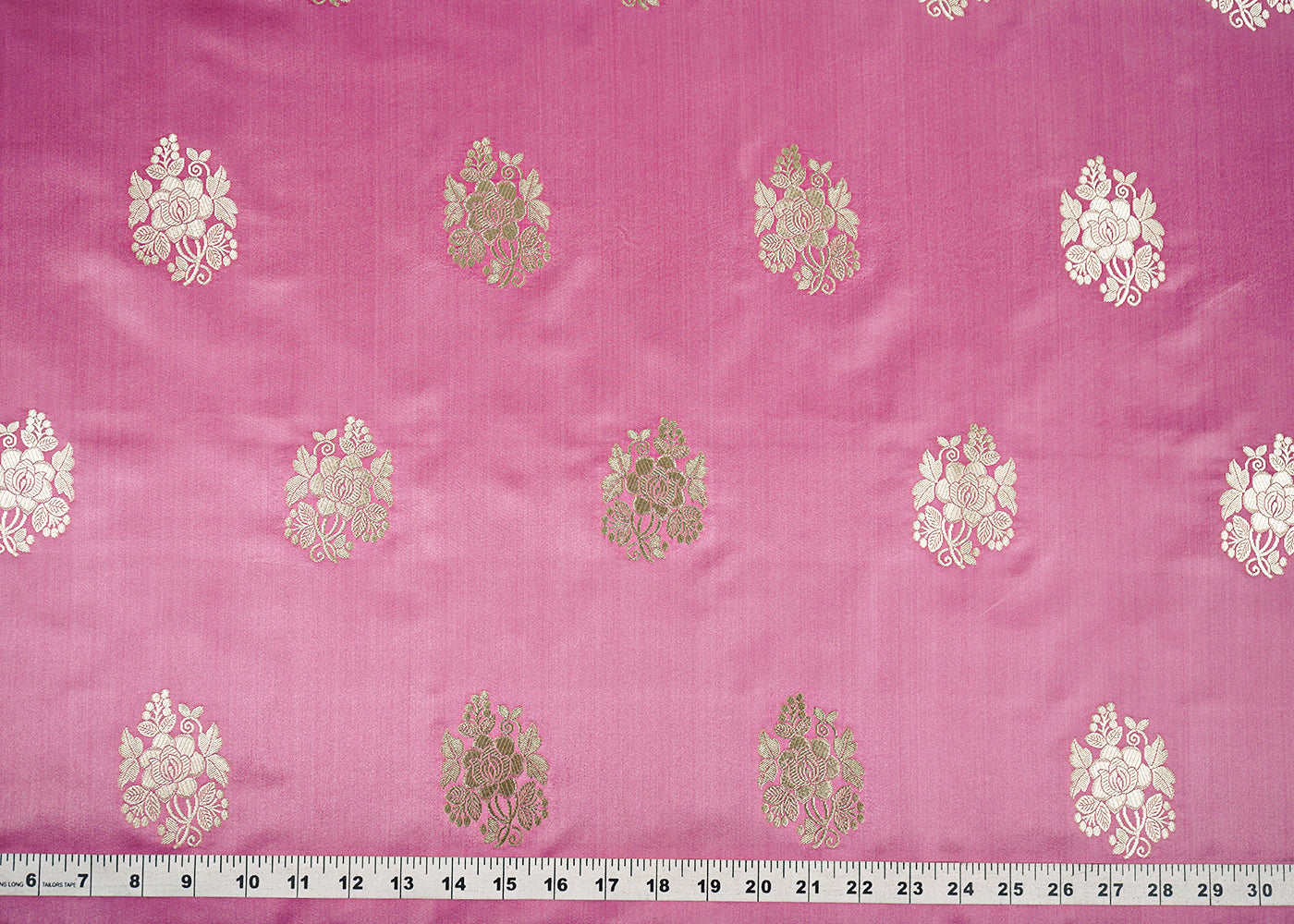 Pink-Banarasi-Brocade-Fabric-With-All-Over-Golden-Zari-Handloom-22243-measurement-view