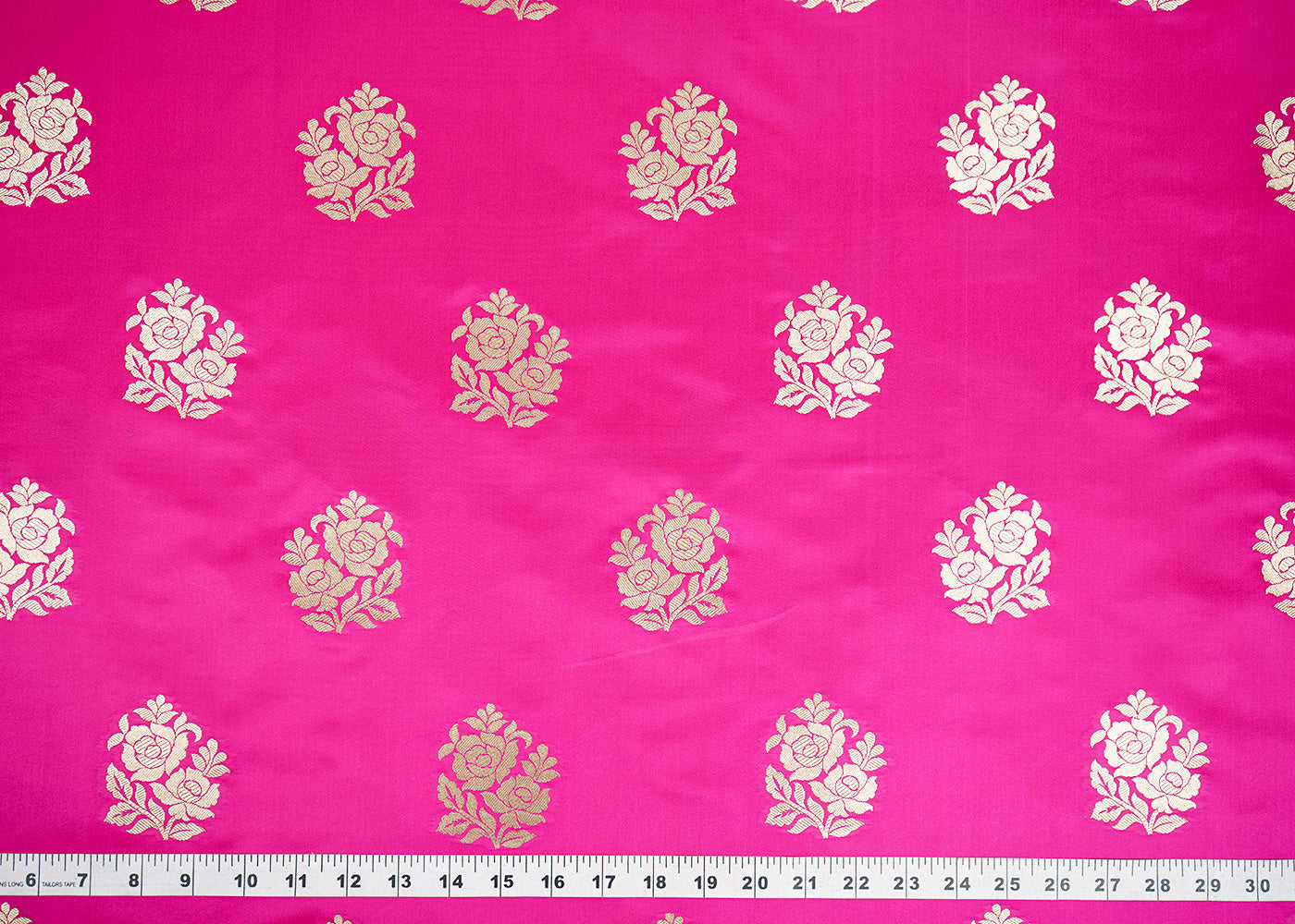 Magenta-Banarasi-Brocade-Fabric-With-Allover-Golden-Zari-Handloom-22248-measurement-view