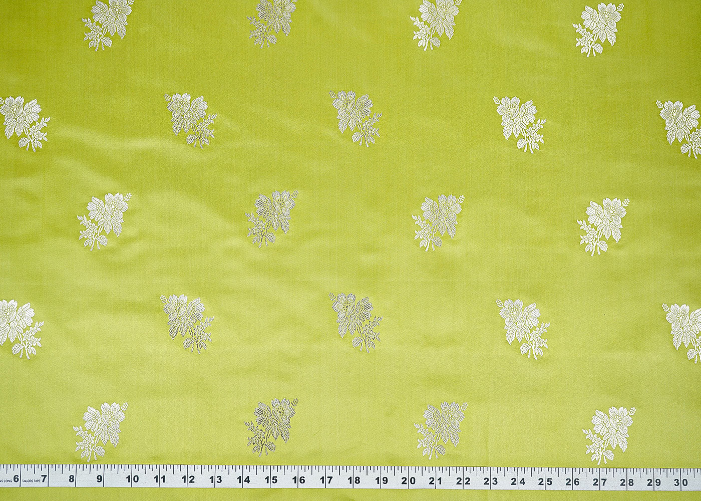 Olive-Banarasi-Brocade-Fabric-With-Allover-Zari-Handloom-22262-measurement-view
