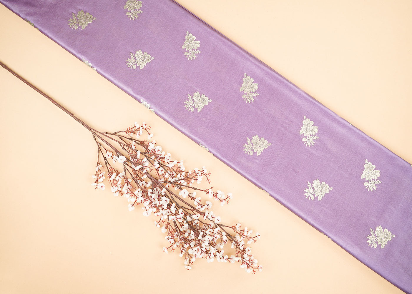 Lavender-Banarasi-Brocade-Fabric-With-Allover-Zari-Handloom-22268