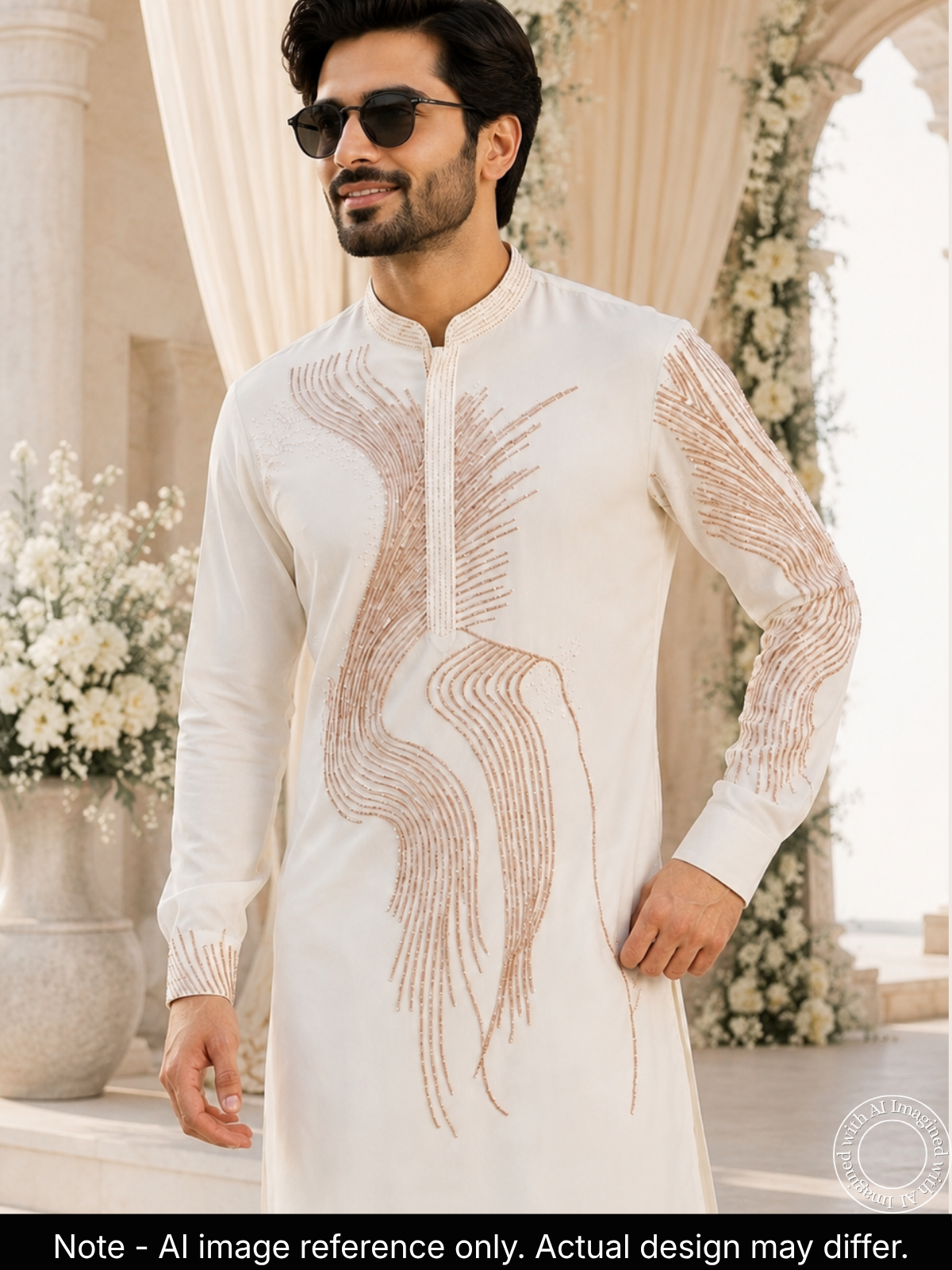 The Kohinoor - Unstitched Off White Kurta Fabric For Men 22275