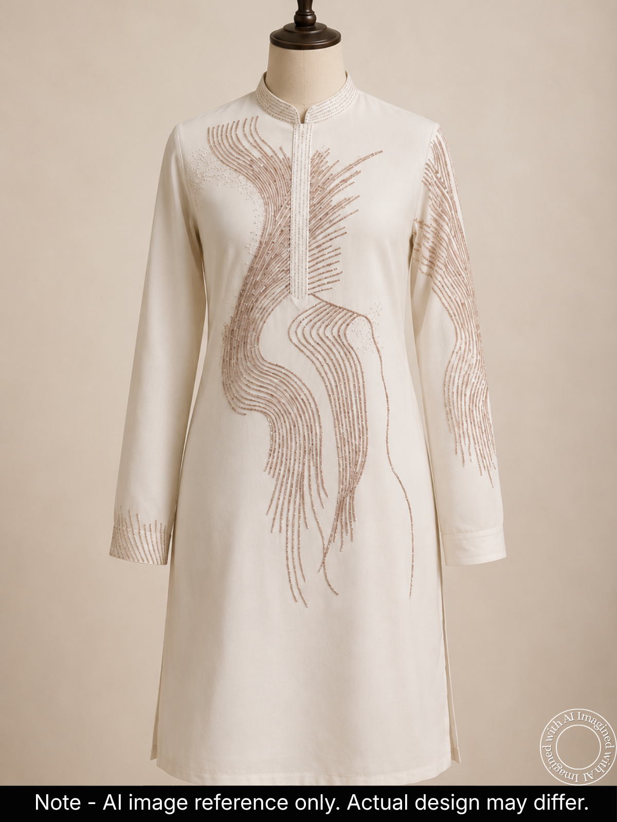 The Kohinoor - Unstitched Off White Kurta Fabric For Men 22275