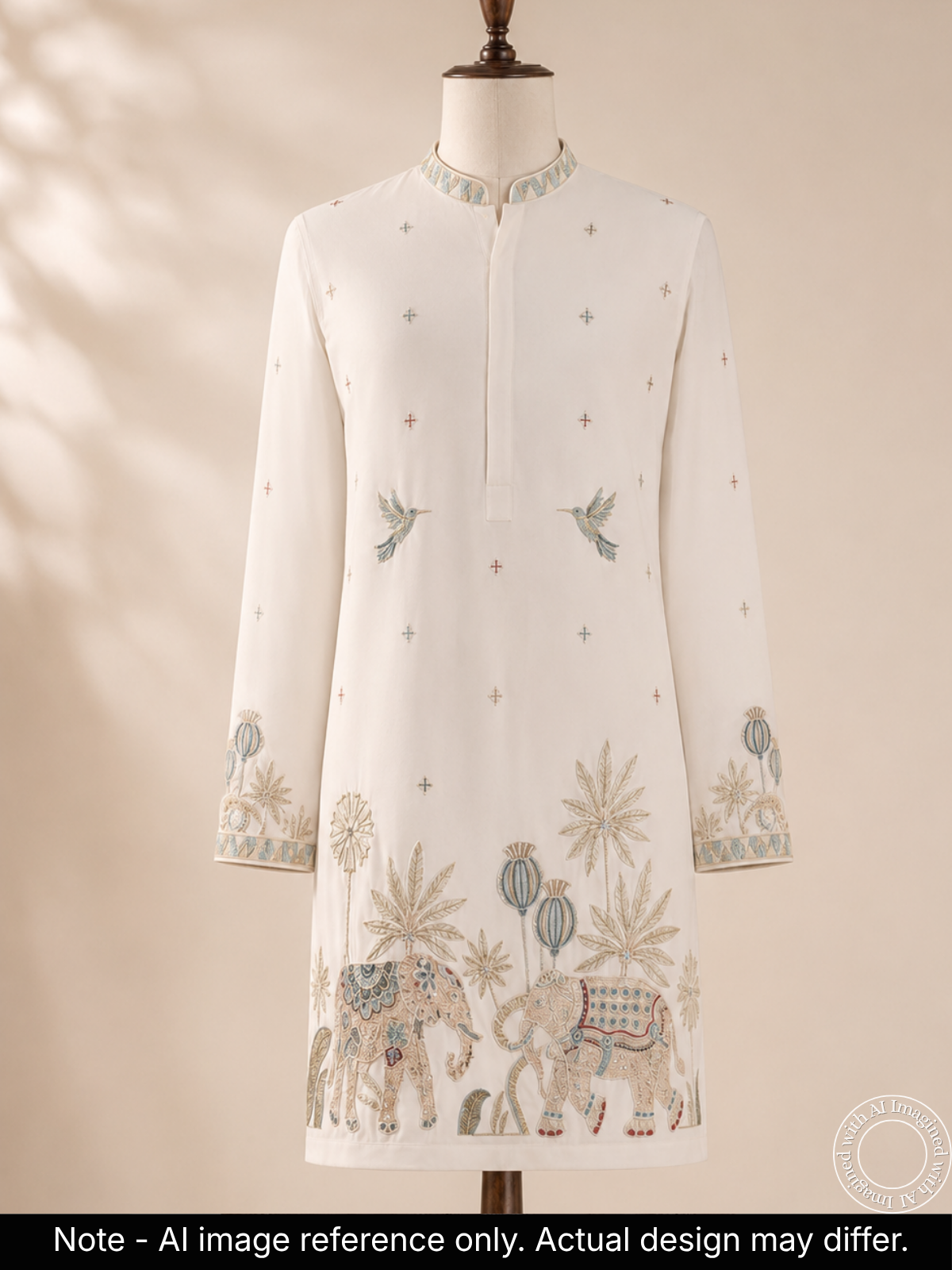 The Kohinoor - Unstitched Off White Kurta Fabric For Men 22278