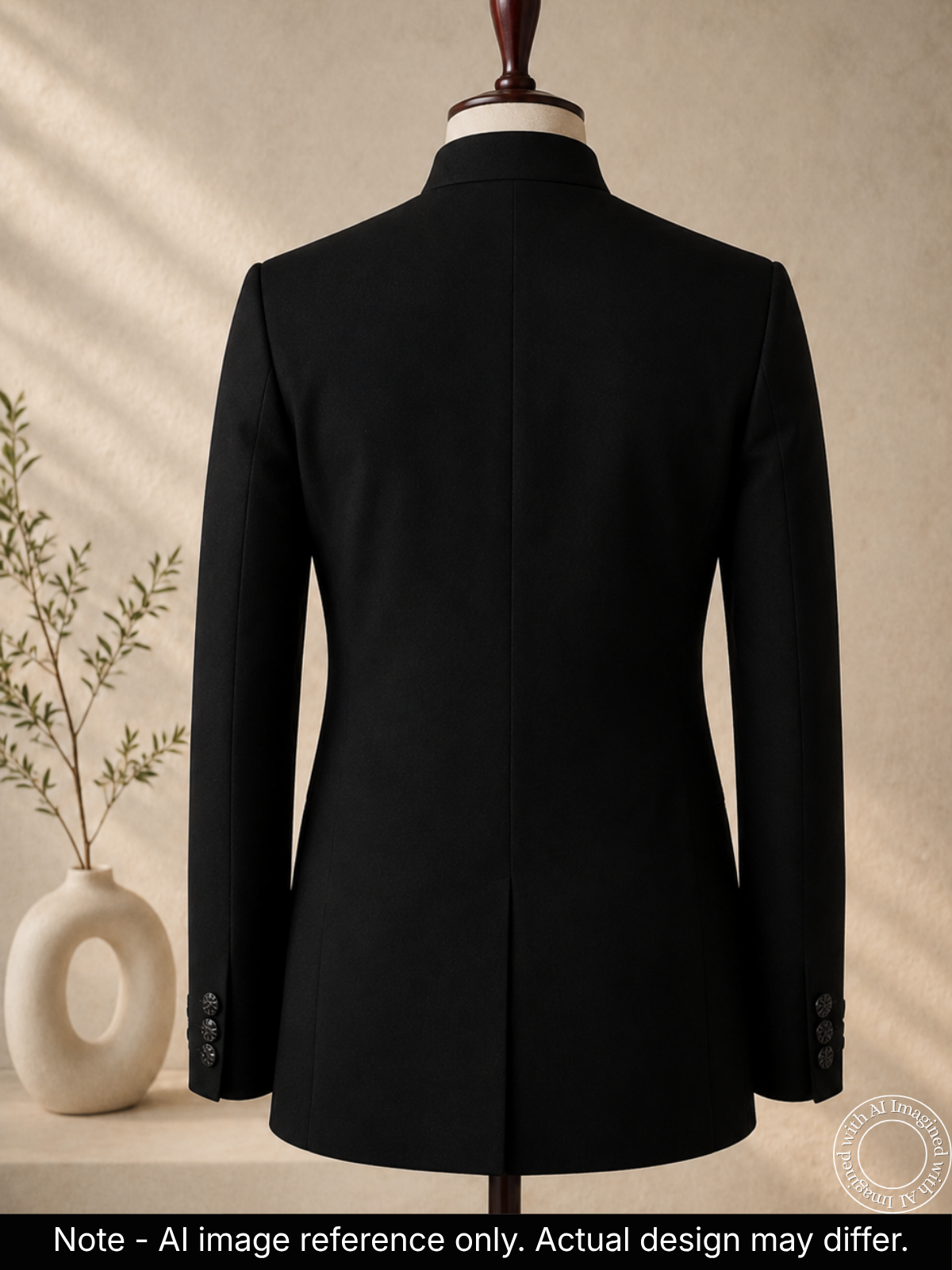 The Riwaayat - Unstitched Black Jodhpuri Jacket Fabric For Men 22279