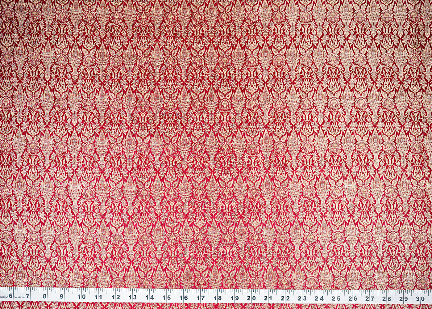 Maroon-Banarasi-Brocade-Fabric-With-Allover-Golden-Zari-Handloom-22291-measurement-view