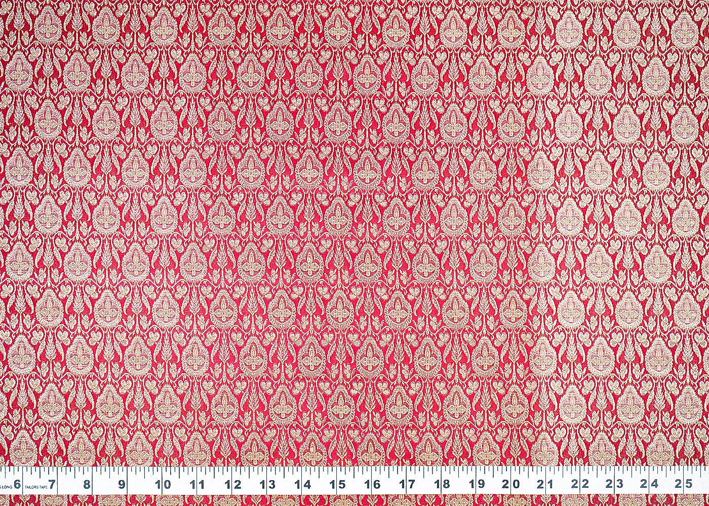 Maroon-Banarasi-Brocade-Fabric-With-Allover-Golden-Zari-Handloom-22300-measurement-view