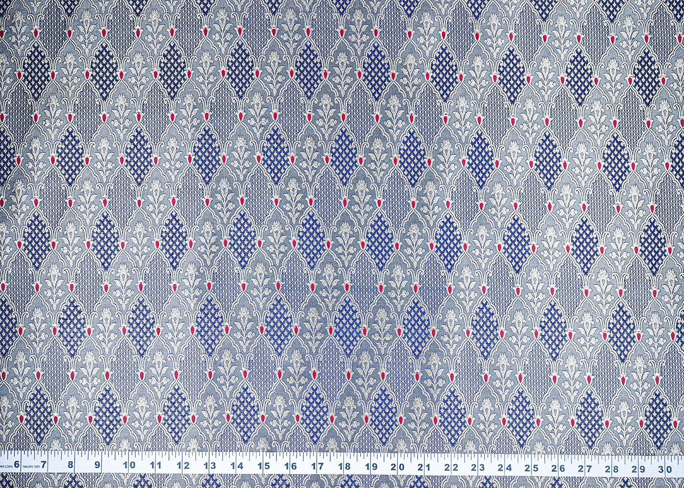 Navy-Blue-Banarasi-Brocade-Fabric-With-Allover-Thread-And-Golden-Zari-Handloom-22309-measurement-view