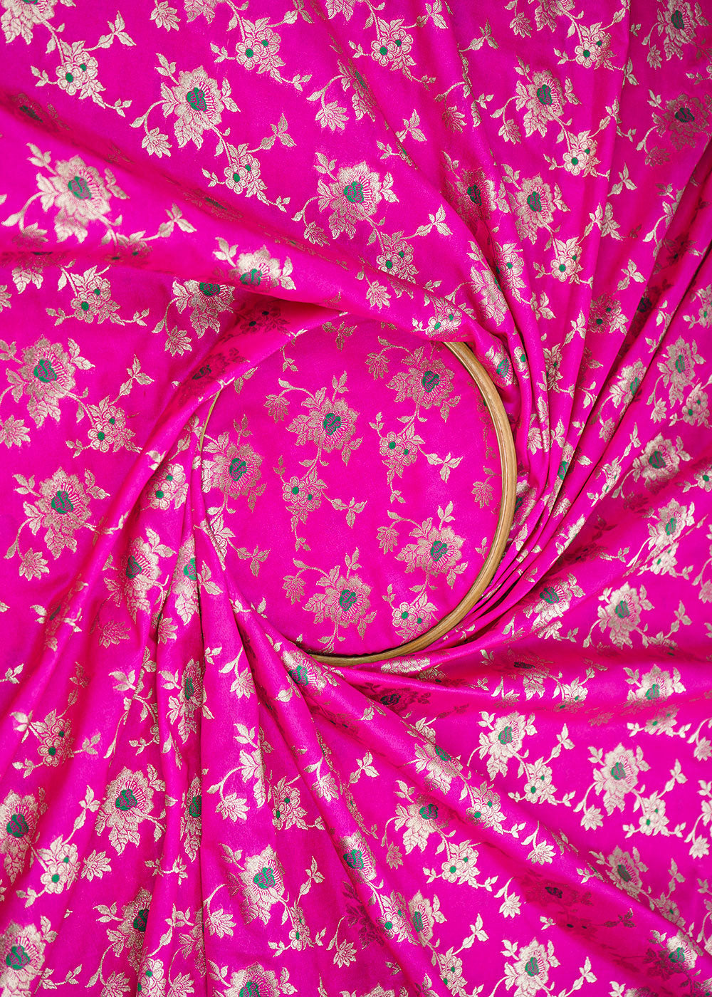 Magenta-Banarasi-Brocade-Fabric-With-Allover-Thread-And-Golden-Zari-Handloom-22322-close-view