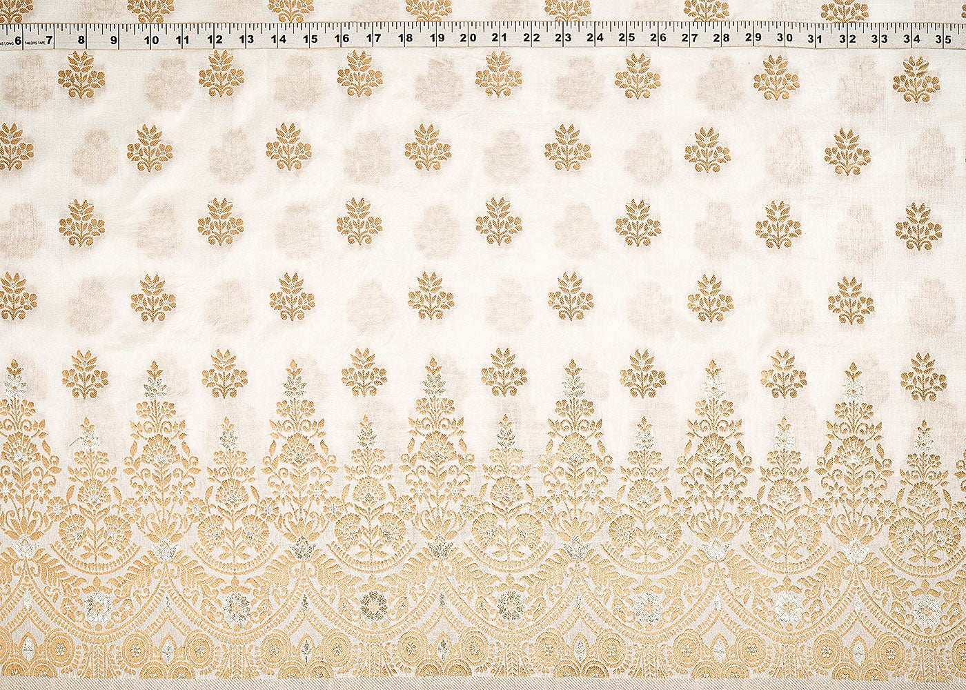 White-Dyeable-Silk-Fabric-With-Allover-Zari-Handloom-With-One-Side-Border-22340-measurement-view
