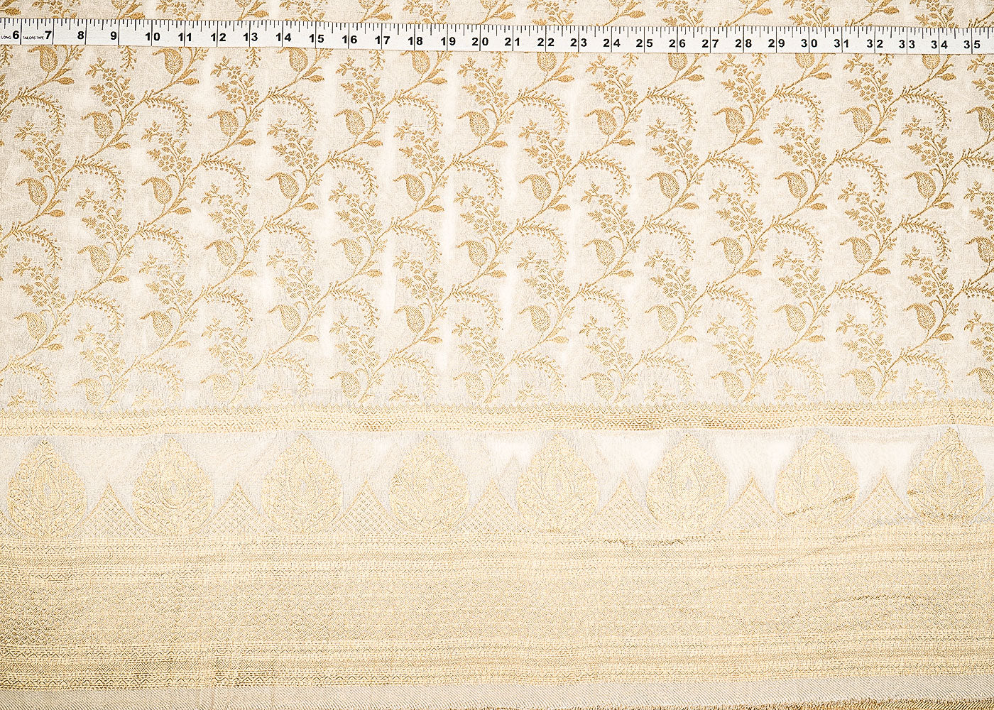 White-Dyeable-Georgette-Fabric-With-Allover-Zari-Handloom-With-One-Side-Border-22345-measurement-view