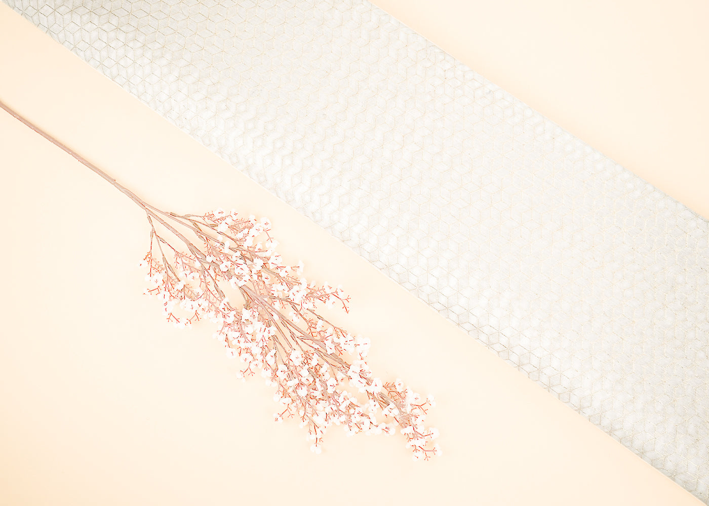 White Dyeable Chanderi Fabric With Allover Zari Handloom 22391