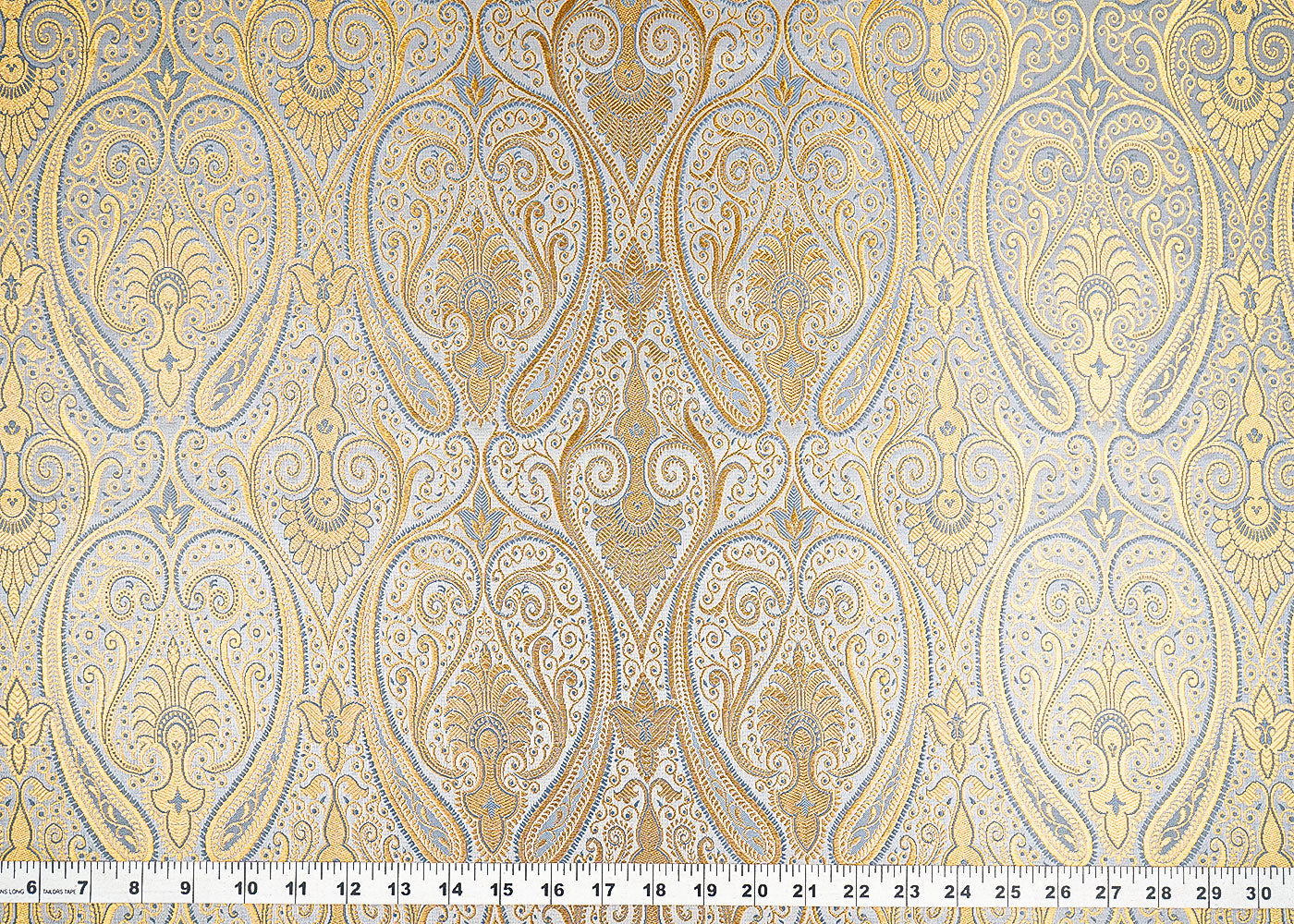 Grey-Banarasi-Brocade-Fabric-With-Allover-Golden-Zari-Handloom-22457-measurement-view