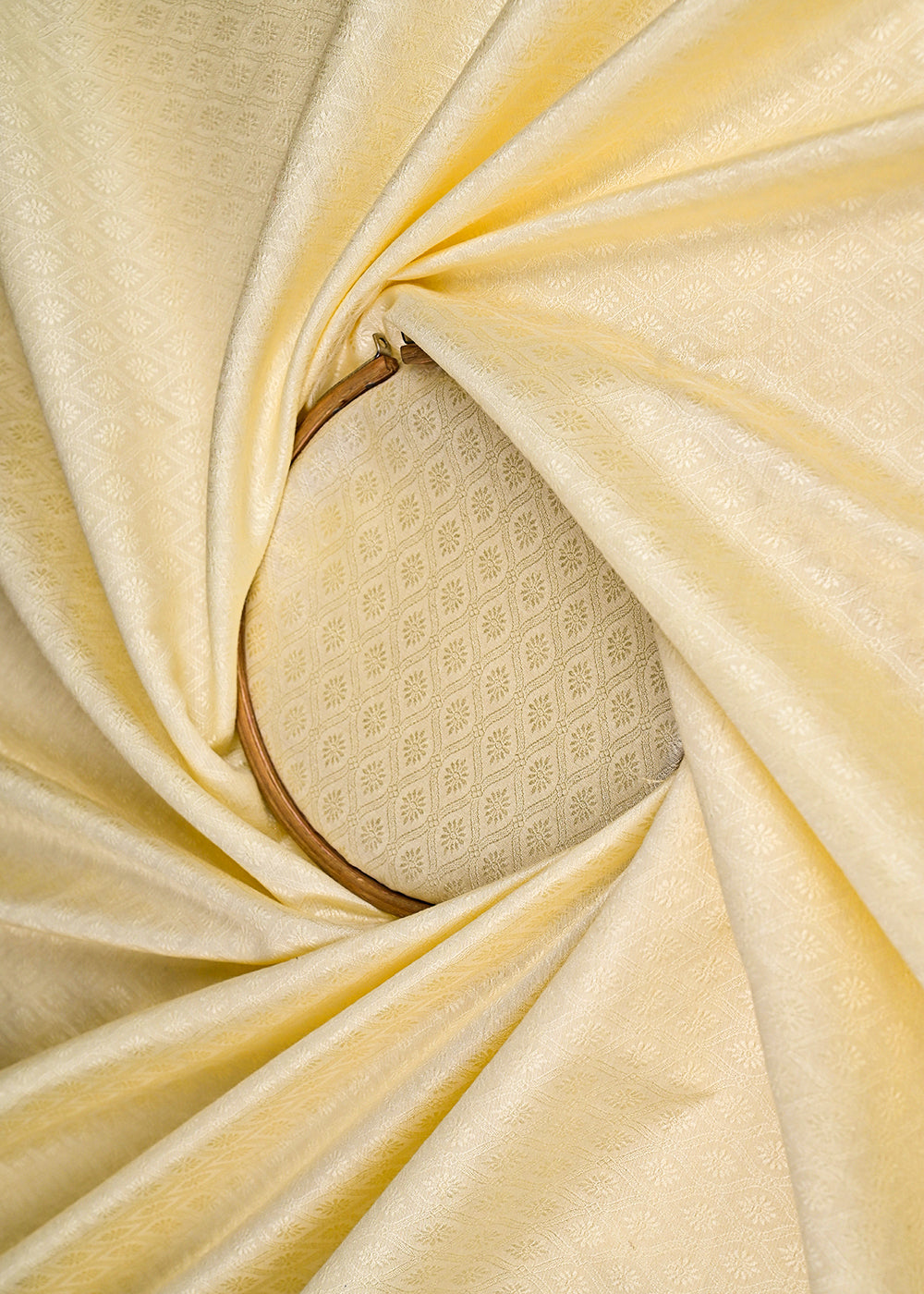 Lemon-Yellow-Banarasi-Brocade-Fabric-With-Allover-Self-Work-22472-close-view