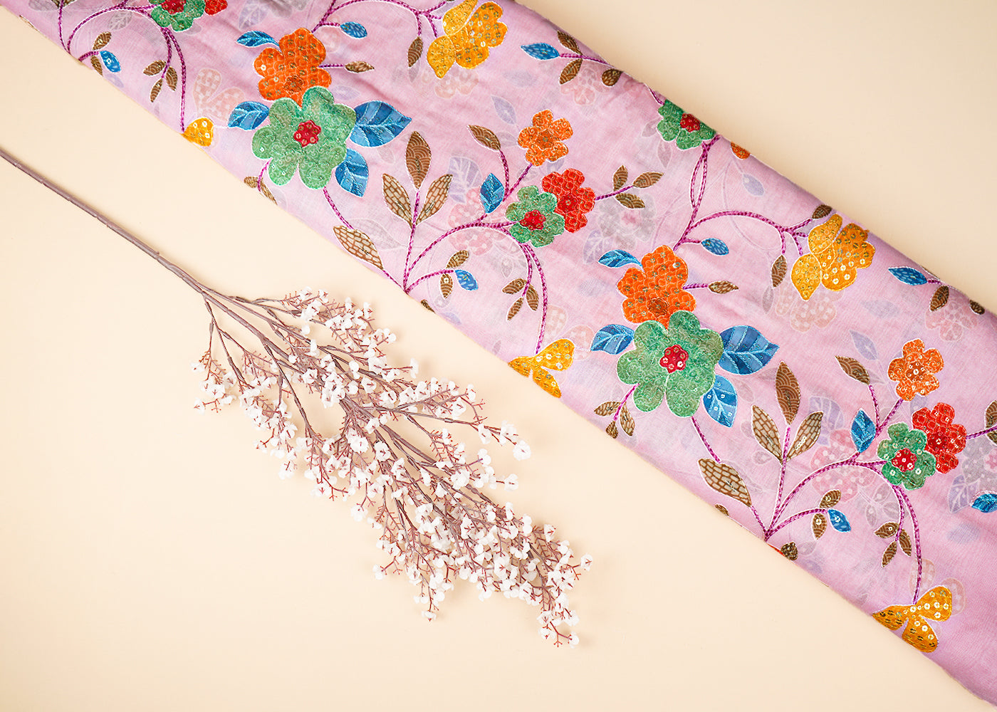 Pink-Muslin-Fabric-With-Allover-Sequins-And-Thread-Work-22485