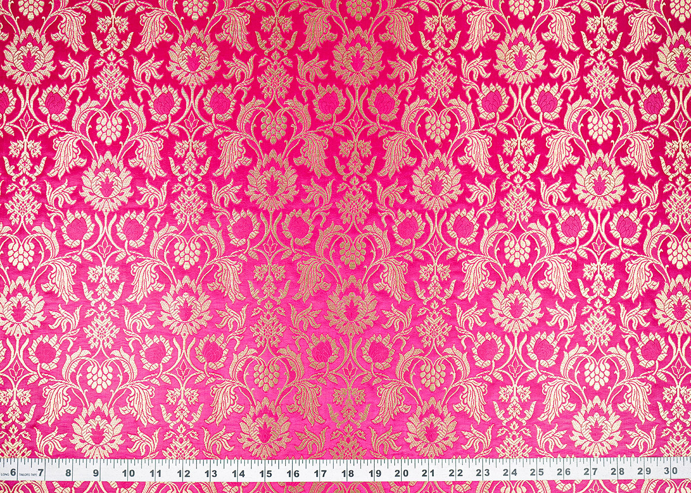 Rani-Pink-Banarasi-Brocade-Fabric-With-All-Over-Zari-Handloom-22575-measurement-view