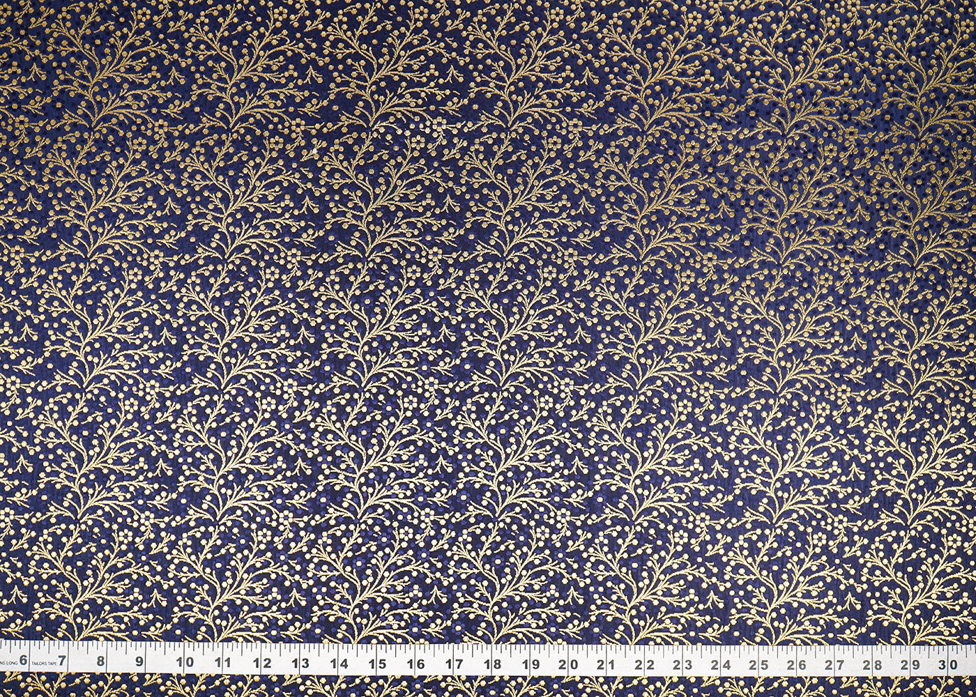Navy-Blue-Banarasi-Brocade-Fabric-With-All-Over-Zari-Handloom-22581-measurement-view