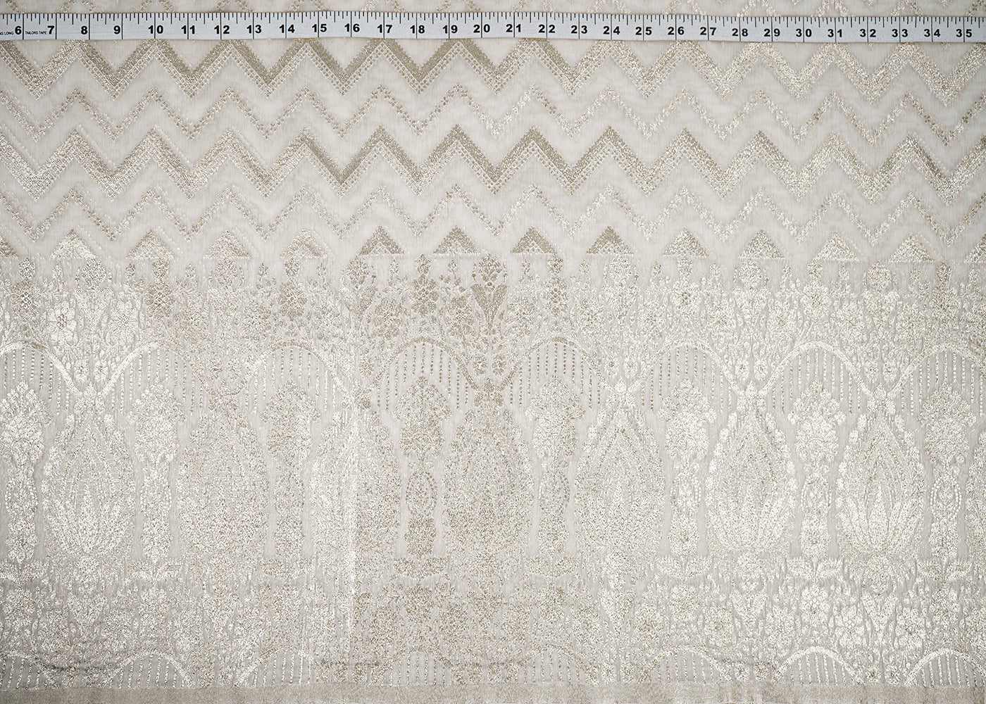 White-Dyeable-Chanderi-Fabric-With-All-Over-Zari-Handloom-With-One-Side-Border-22626-measurement-view