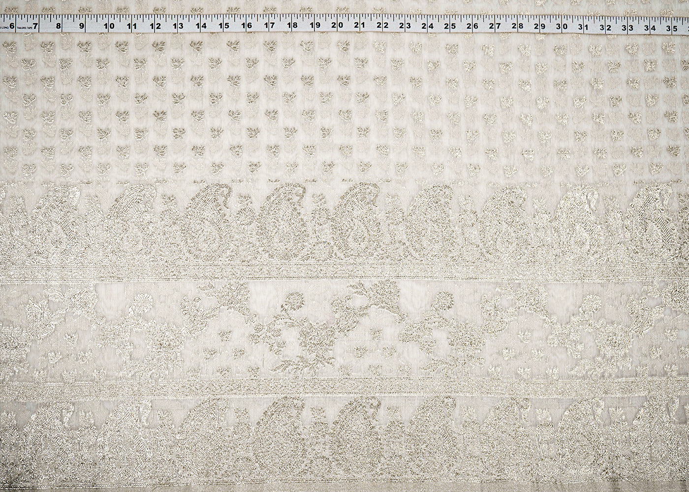 White-Dyeable-Chanderi-Fabric-With-All-Over-Zari-Handloom-With-One-Side-Border-22629-measurement-view