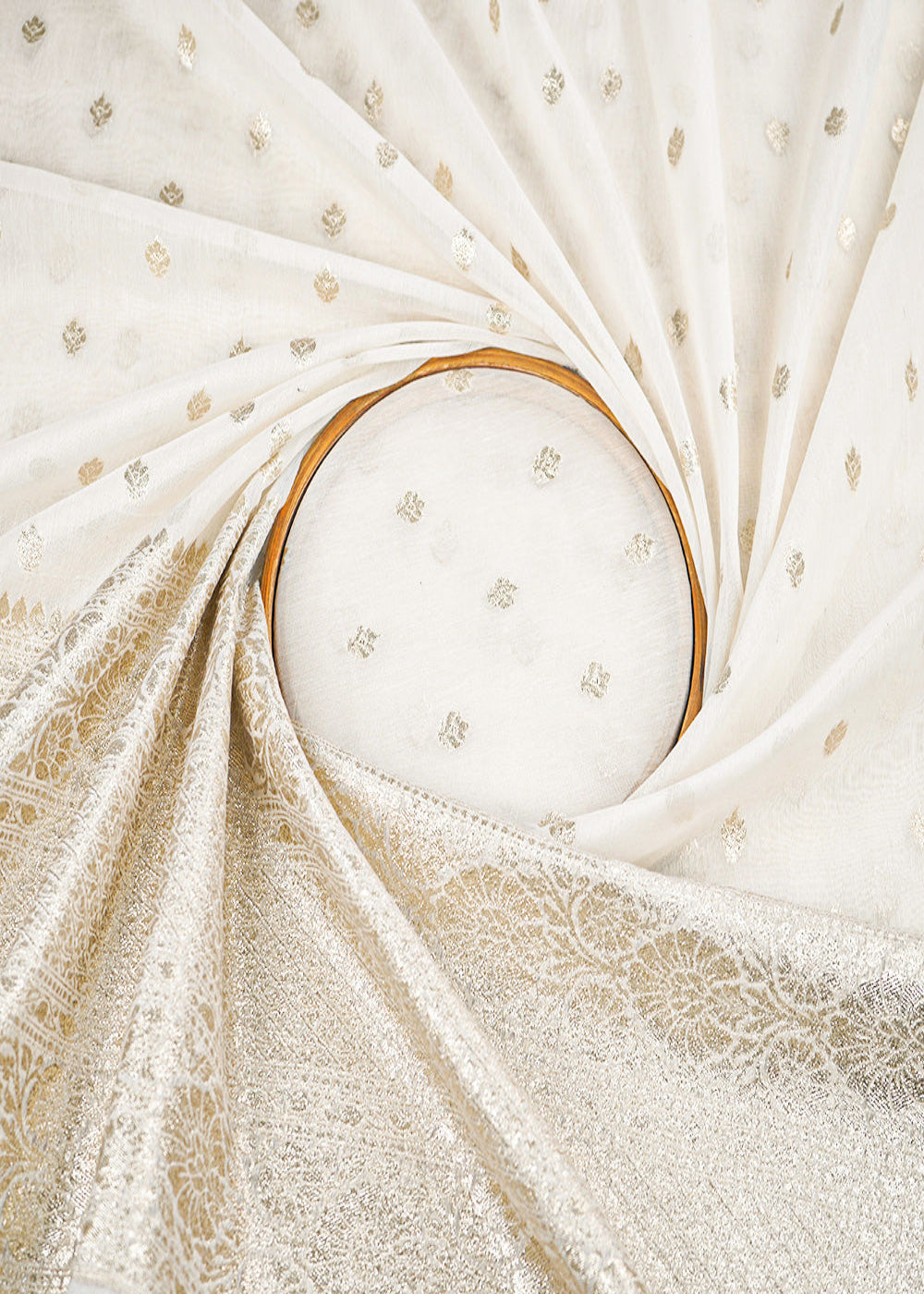 White-Dyeable-Chanderi-Fabric-With-All-Over-Zari-Handloom-With-One-Side-Border-22636-close-view