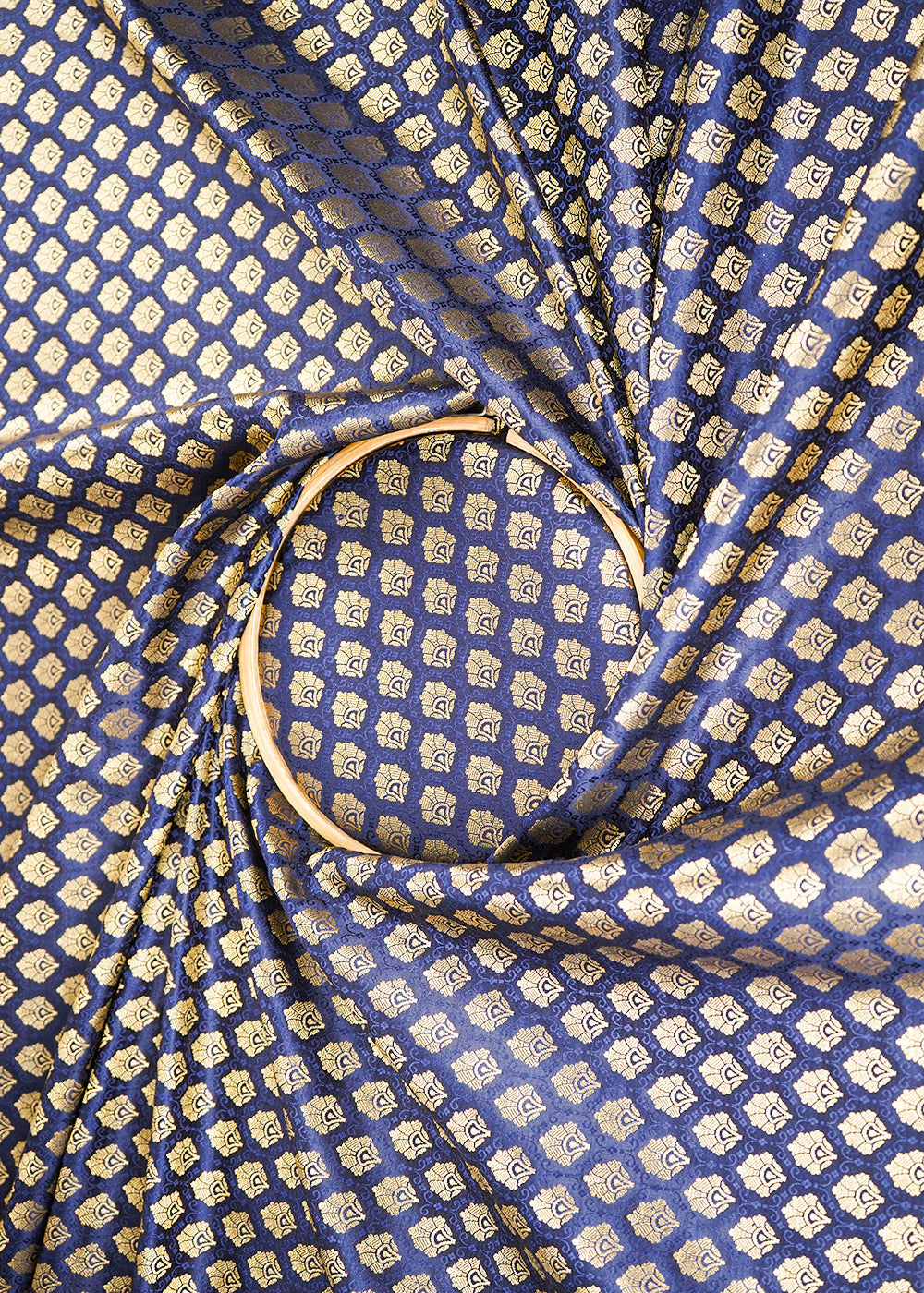 Navy-Blue-Banarasi-Brocades-Fabric-With-All-Over-Zari-Handloom-22711-close-view