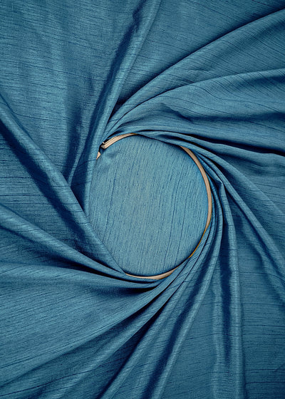 Ocean Blue Colored Nysa Silk Fabric 22737(101)