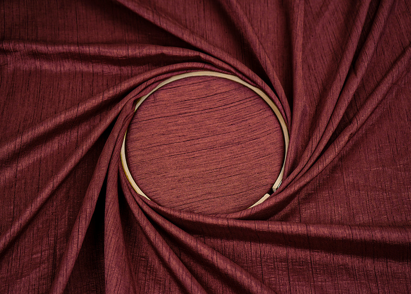 Dark Mauve Colored Nysa Silk Fabric 22737(102)
