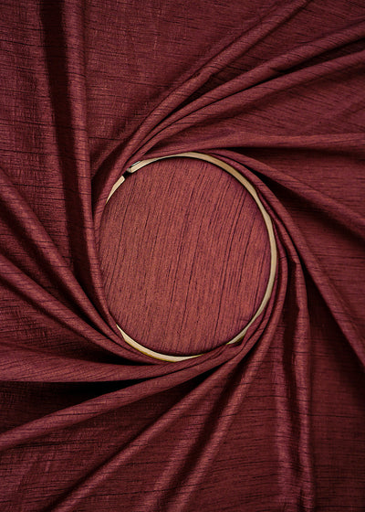 Dark Mauve Colored Nysa Silk Fabric 22737(102)