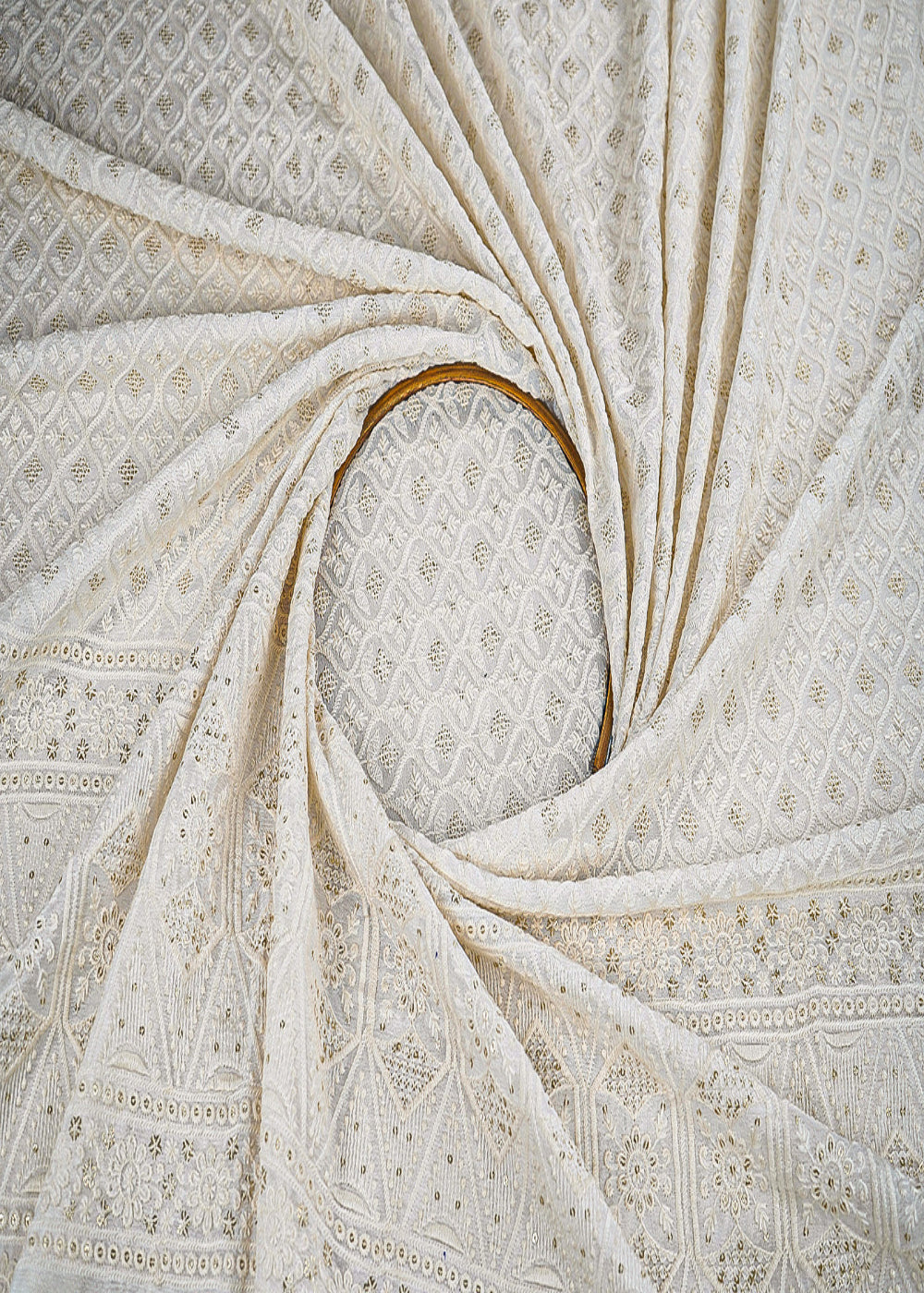 White-Dyeable-Chinon-Chiffon-Fabric-With-All-Over-Thread-And-Sequins-Work-With-One-Side-Border-22741-close-view