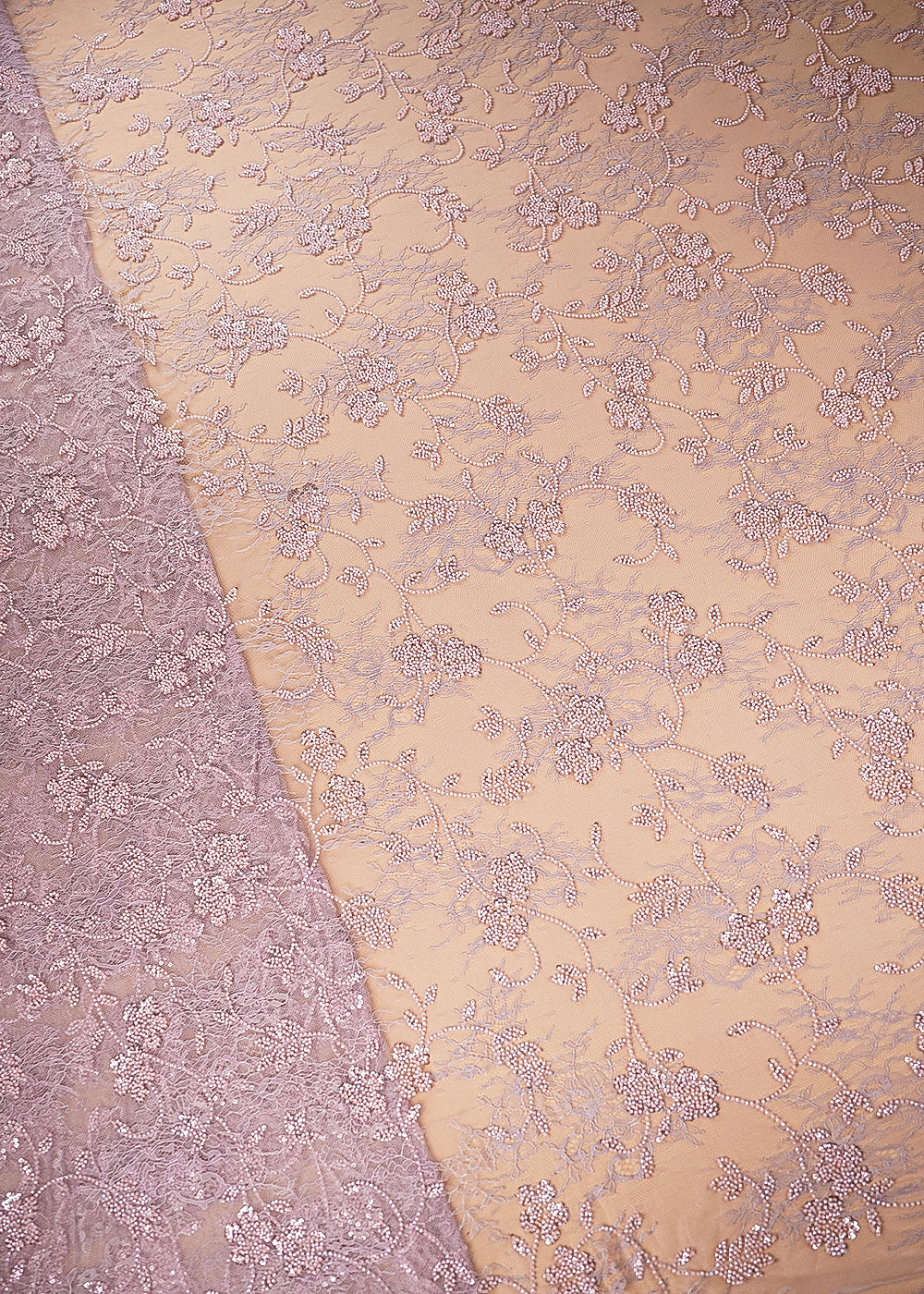 Onion-Pink-Sandline-Lace-Fabric-with-All-Over-Floral-Pattern-&-Sequins-Katdana-Work-22757-work-view