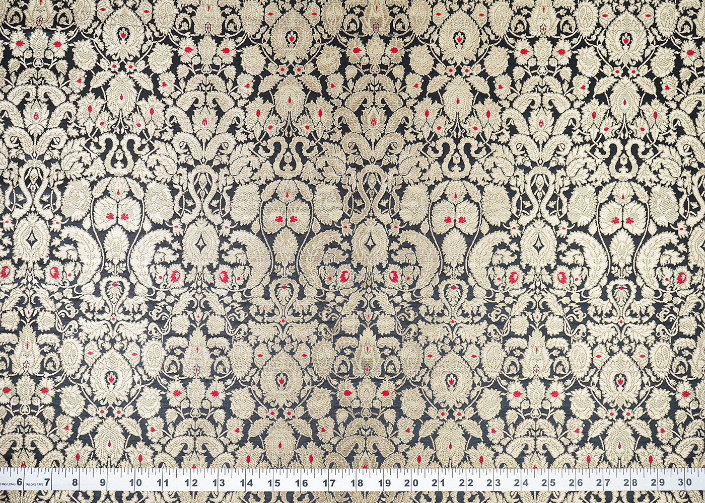 Black-Banarasi-Brocade-Fabric-With-All-Over-Golden-Zari-Handloom-22801-measurement-view