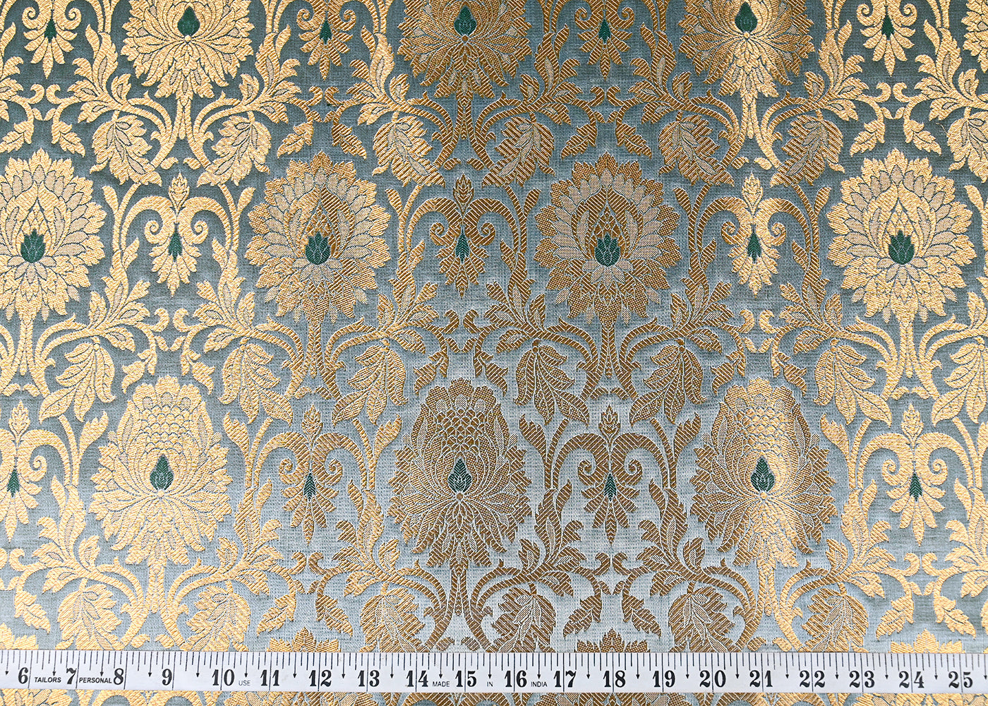 Aqua-Grey-Banarasi-Brocade-Fabric-With-All-Over-Golden-Zari-Handloom-22815-measurement-view