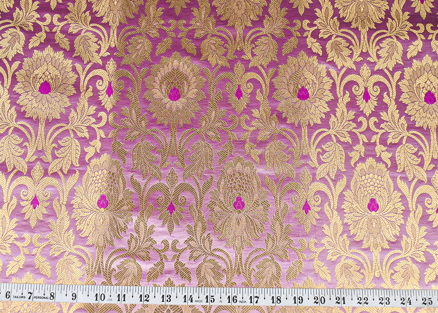 Lilac-Banarasi-Brocade-Fabric-With-All-Over-Golden-Zari-Handloom-22823-close-view