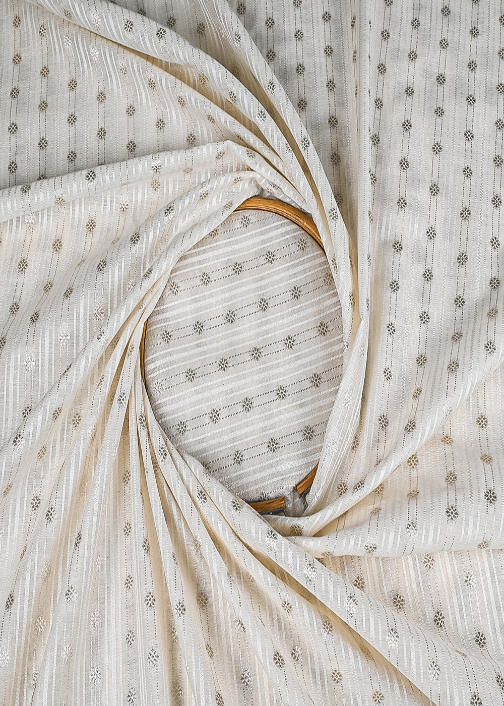 White-Dyeable-Chanderi-Fabric-With-All-Over-Dull-Gold-Zari-Handloom-22851-close-view