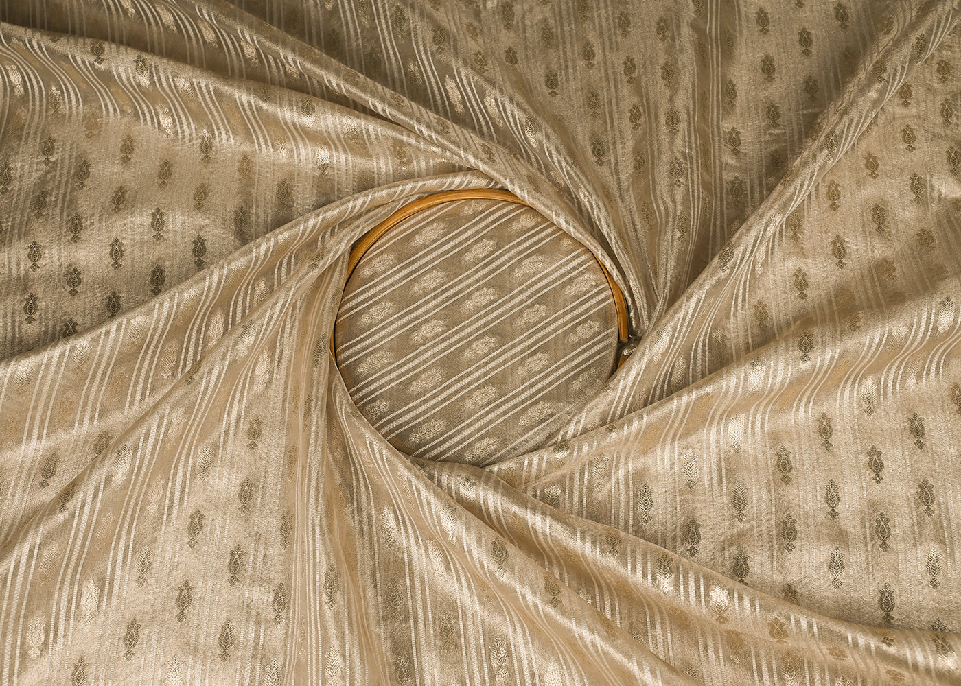White-Organza-Fabric-With-All-Over-Zari-Handloom-22854-close-view