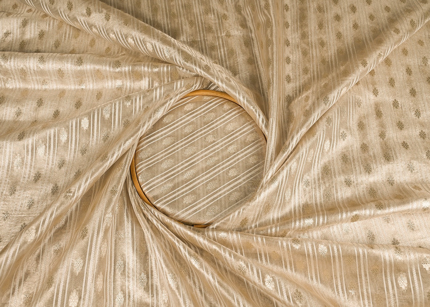White-Organza-Fabric-With-All-Over-Zari-Handloom-22857-close-view